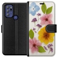 Miniatyrbillede 1 af 3: Motorola Moto G60S Tegnebogsetui Pressede blomster