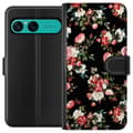 Kompatibel Tegnebogsetui til Sony Xperia 10 VII Sort rosegrafik sort