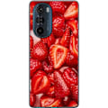 Pikkukuva 1 / 3: Motorola Edge 30 Pro Läpinäkyvä kuori Mansikkakuviointi - makea motiivi kesäfiiliksellä