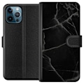 Miniatyrbillede 1 af 3: Apple iPhone 12 Pro Max Tegnebogsetui Sort marmor