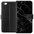 Miniatyrbillede 1 af 3: Apple iPhone 5 Tegnebogsetui Sort Marmor