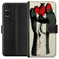 Miniatyrbild 1 av 3: Sony Xperia 1 VI Plånboksfodral Hand knuten i Palestinas fär