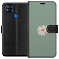 Pikkukuva 1 / 3: Xiaomi Redmi 9C Lompakkokotelo Vihreä Minimalikukka - tyylik