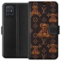 Miniatyrbillede 1 af 3: Samsung Galaxy A71 Tegnebogsetui Louis Vuitton Teddybjørn Mønster Luksus Mode Design Populært Motiv Mode Trend Luksuriøse Accessories
