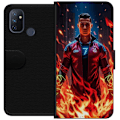 Miniatyrbillede 1 af 3: OnePlus Nord N100 Tegnebogsetui Ronaldo Inferno - fodboldhelt i flammer