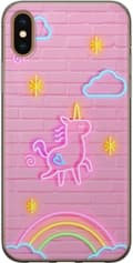 Kompatibel Mobilcover til Apple iPhone XS Unicorn Neon