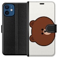 Pikkukuva 1 / 3: Apple iPhone 12 mini Lompakkokotelo line friends brown