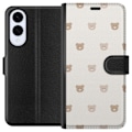 Miniatyrbillede 1 af 3: Samsung Galaxy S25 Edge Tegnebogsetui Teddybaggrund - søde teddybjørne mod en blød baggrund