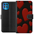 Miniatyrbild 1 av 3: Motorola Edge S Plånboksfodral Red Velvet Hearts