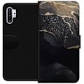 Miniatyrbillede 1 af 3: Samsung Galaxy Note10+ Tegnebogsetui Sort guld abstrakt
