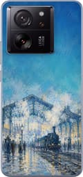 Kompatibelt Mobildeksel til Xiaomi 13T Monet – Blått stationsmotiv blå
