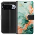 Kompatibel Tegnebogsetui til Google Pixel 11 Pro Turkismarmor turkis