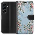 Kompatibelt Lommeboketui til Samsung Galaxy A37 Blomsterhjerte blå