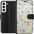 Kompatibelt Plånboksfodral till Samsung Galaxy S22 5G Sommarblommor