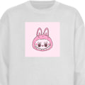 Miniatyrbilde 1 av 3: Sweatshirt for Voksen | Klassisk Collegegenser Labubu Zodiac B hvit L