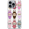 Pikkukuva 1 / 3: Apple iPhone 16 Pro Max Läpinäkyvä kuori Labubu Pink Monste
