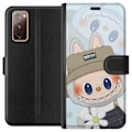Miniatyrbild 1 av 3: Samsung Galaxy S20 FE Plånboksfodral Labubu med hatt – Pop Mart-figur Mr. Butcher i retro stil med karaktär