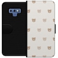 Miniatyrbillede 1 af 3: Samsung Galaxy Note9 Tegnebogsetui Teddybaggrund - søde teddybjørne mod en blød baggrund