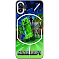 Miniatyrbillede 1 af 3: Nothing Phone (1) Gennemsigtig cover Minecraft Creeper mobilskal i klassisk grön pixelstil