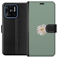 Miniatyrbillede 1 af 3: Xiaomi Redmi 10C Tegnebogsetui Grøn Minimalblomst - stilfuld
