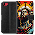 Miniatyrbild 1 av 3: Apple iPhone SE (2022) Plånboksfodral Jesus & Kort – religi