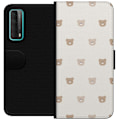 Miniatyrbillede 1 af 3: Huawei P smart 2021 Tegnebogsetui Teddybaggrund - søde teddybjørne mod en blød baggrund