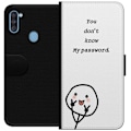 Miniatyrbild 1 av 3: Samsung Galaxy A11 Plånboksfodral You Don’t Know My Password – edgy textmotiv med attityd