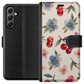 Miniatyrbillede 1 af 3: Samsung Galaxy S23 FE Tegnebogsetui Bær & Blomster - mønster
