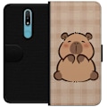 Miniatyrbillede 1 af 3: Nokia 2.4 Tegnebogsetui Mobilskal kawaii capybara flera figurer japansk stil