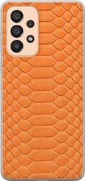 Kompatibelt Mobilskal till Samsung Galaxy A33 5G Orange reptilfjäll orange