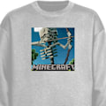Miniatyrbilde 1 av 3: Sweatshirt for Voksen | Klassisk Collegegenser A Minecraft Mov grå XXL
