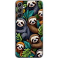 Miniatyrbillede 1 af 3: Samsung Galaxy A05s Gennemsigtig cover Sengångarstil - afslappet motiv med sød dovendyr