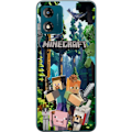 Pikkukuva 1 / 3: Motorola Moto E13 Läpinäkyvä kuori Minecraft-matkapuhelinkotelo metsällä ja pikselityylisillä hahmoilla