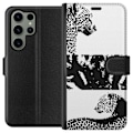 Miniatyrbillede 1 af 3: Samsung Galaxy S23 Ultra Tegnebogsetui Leopard Faces