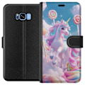 Miniatyrbillede 1 af 3: Samsung Galaxy S8 Tegnebogsetui Enhjørning Candy Pastel Kawaii Motiv Sød Populær Farve Grafisk Trend Børne Motiv Fantasy Art