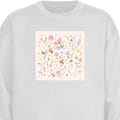 Miniatyrbilde 1 av 3: Sweatshirt for Voksen | Klassisk Collegegenser Blomster hvit M