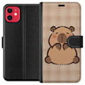 Miniatyrbillede 1 af 3: Apple iPhone 11 Tegnebogsetui Mobilskal kawaii capybara flera figurer japansk stil