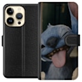 Miniatyrbillede 1 af 3: Apple iPhone 14 Pro Tegnebogsetui Stitch Sød Alien - Blå Favorit fra Ydre Rummet