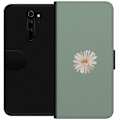 Pikkukuva 1 / 3: Xiaomi Redmi Note 8 Pro  Lompakkokotelo Vihreä Minimalikukka - tyylikäs kukka vihreällä taustalla