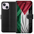 Miniatyrbillede 1 af 3: Apple iPhone 15 Plus Tegnebogsetui Palestinaflaget – ikonisk frihedssymbol i rød, sort, hvid og grøn