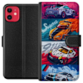 Pikkukuva 1 / 3: Apple iPhone 11 Lompakkokotelo Nopeat Autot - Piirretty Kuvio