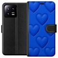 Miniatyrbillede 1 af 3: Xiaomi 13 Tegnebogsetui Blå Hjerter