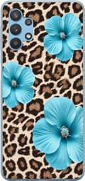Kompatibelt Mobildeksel til Samsung Galaxy A32 5G Brun blomsterleopard brun