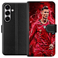 Miniatyrbild 1 av 3: Samsung Galaxy S25 Plånboksfodral Ronaldo Skills – CR7 Design för Äkta Supporters