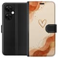 Kompatibel Tegnebogsetui til OnePlus Nord CE 3 Lite Ravhjerte beige