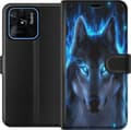 Kompatibelt Plånboksfodral till Xiaomi Redmi 10C Wolf
