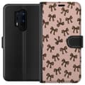 Kompatibel Tegnebogsetui til OnePlus 8 Pro Leopardrosetter mønster lyserød baggrund leopardmønstrede sløjfer sød mode piget retrodesign mønster