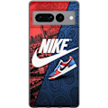 Pikkukuva 1 / 3: Google Pixel 7 Pro Läpinäkyvä kuori  Nike Logo Punainen Sininen Lenkkarit Tyyli Urheilu Muoti Suosittu Swoosh Kuviointi Harjoitusvaatteet Graafinen