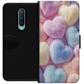 Miniatyrbillede 1 af 3: OnePlus 8 Tegnebogsetui Hjerter Kærlighed Grafisk Design Romantisk Motiv Populær Symbol Grafisk Mønster Dekoration