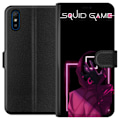 Miniatyrbillede 1 af 3: Xiaomi Redmi 9A Tegnebogsetui Squid Game Tema Populær Serie Motiv Grafisk Ikonisk Design Asiatisk Popkultur Spænding Drama
